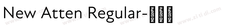 New Atten Regular字体转换